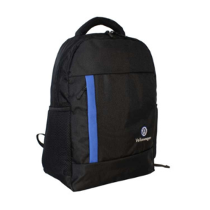 Black Backpack with Laptop Sleeve and Blue Accent